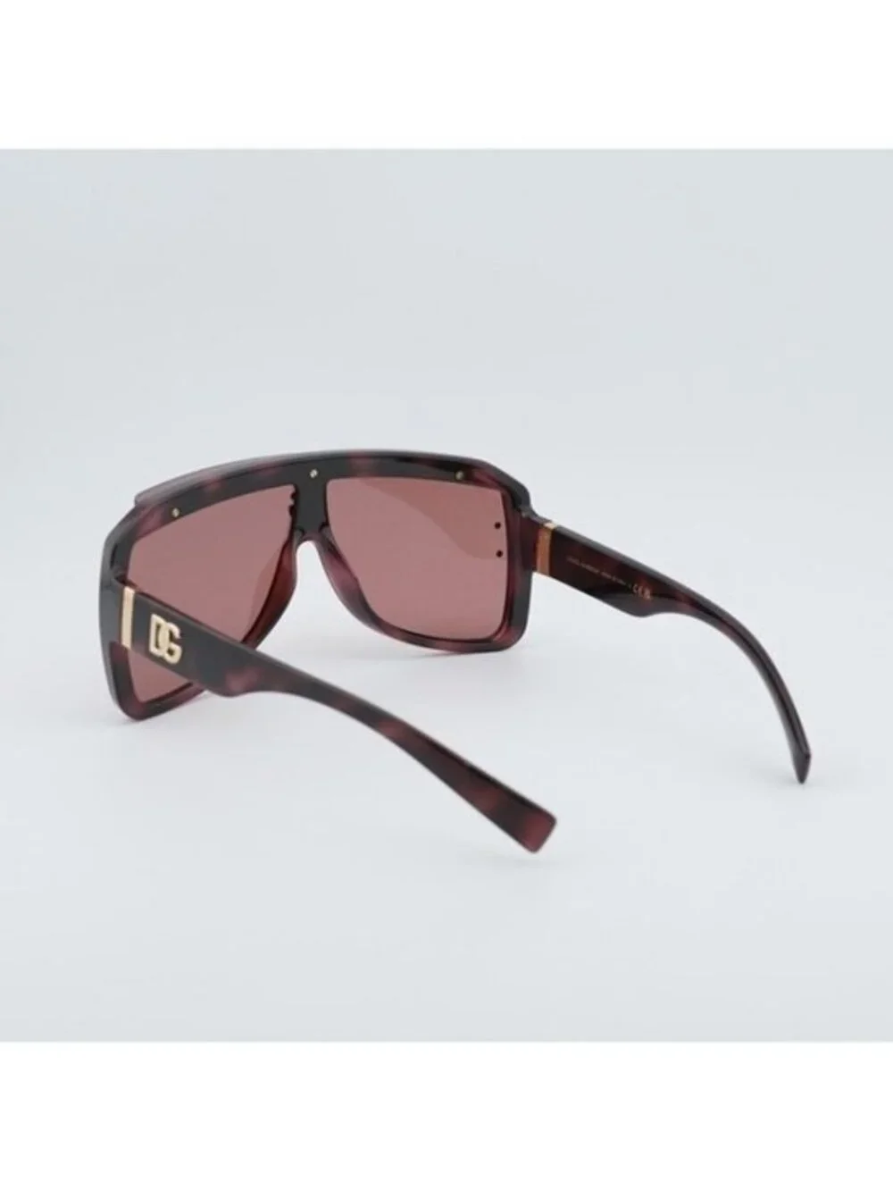 Dolce & Gabbana DG6205 347669 Sunglasses Havana Square Frame, Dark Violet Lenses